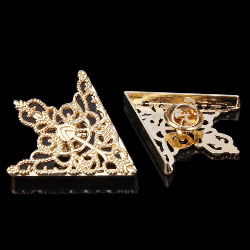 broche para Cuello de camisa Pin esquinero hebillas Vintage Crown Hollow patrón para hombres mujeres esquina Ropa Accesorios