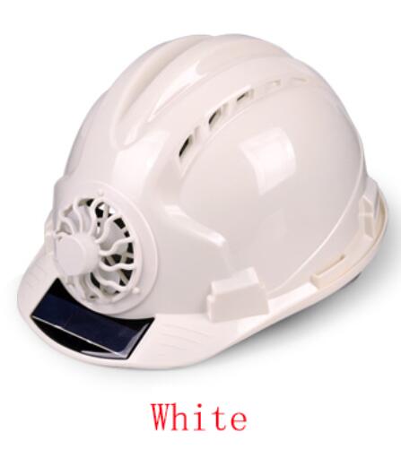 Casquette De Travail avec ventilateur solaire, chapeau De Protection transparent Anti-écrasement, pour le Travail De Construction: WHITE