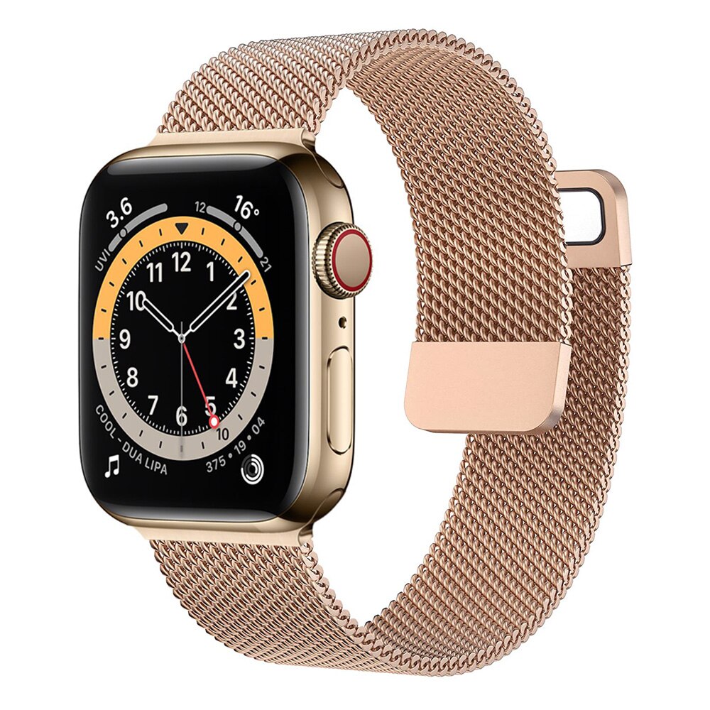 Milanolainen loop-ranneke apple watchille, metalliranneke 45mm 44mm 41mm 49mm 38mm 42mm iwatch series 9 8 7 6 5 4 se ultra -kellolle: Oranssi / 20mm