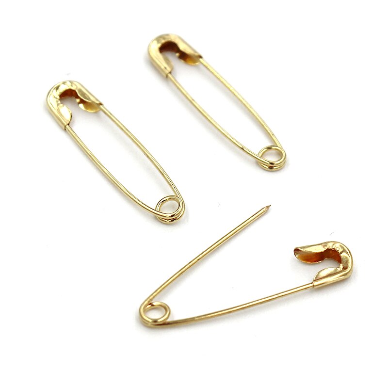 1000 stuks Veiligheidsspelden Bevindingen Mini Zilveren Gouden Zwarte Anti Koper Pins Size 19mm x 5mm: golden