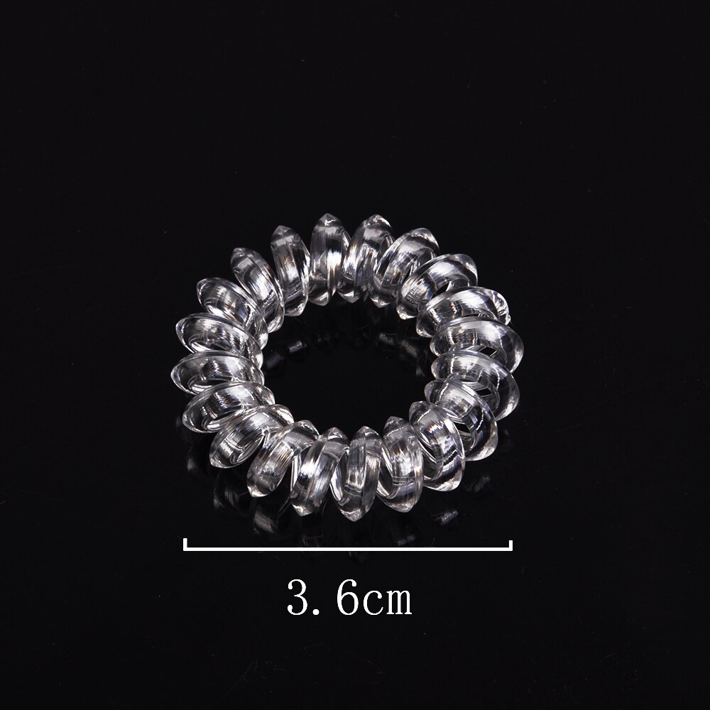 6 pcs/set Transparent spring hairband Hair Holders Hair wear Rubber Bands Hair Elastics Accessories for Girls Women