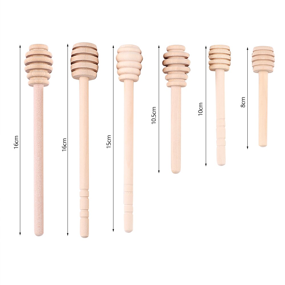 Palo de madera para goteo de miel, dispositivo de cocina con mango largo, palo de mezcla en espiral, herramientas para miel