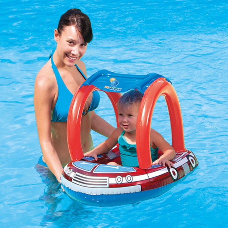 1-3 Years Baby Floats Kids Floats Baby Inflatable Pool Float for Baby Car Shape Swimming Ring