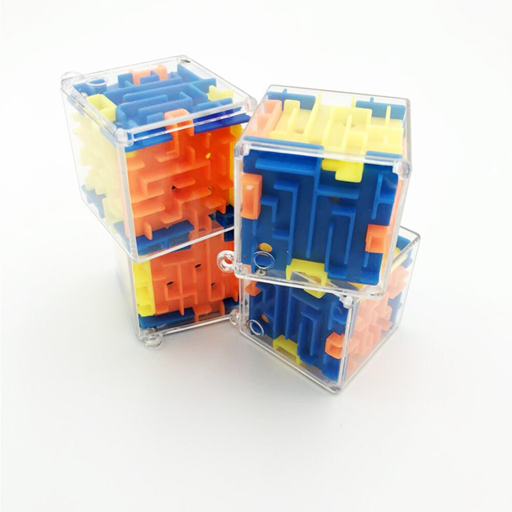 3D Mini Doolhof Magische Kubus Puzzel Speed Cube Labyrint Rollende Bal Speelgoed Puzzel Game Cubos Magicos Leren Speelgoed Voor Kinderen