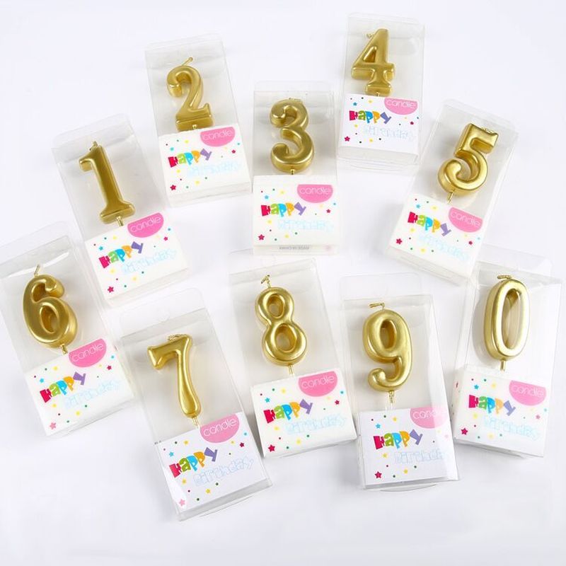 Bougies dorées, 1 pièce, outils de décoration pour un gâteau scintillant et brillant, figurine pour gâteau de fête, fête d'anniversaire pour bébés enfants