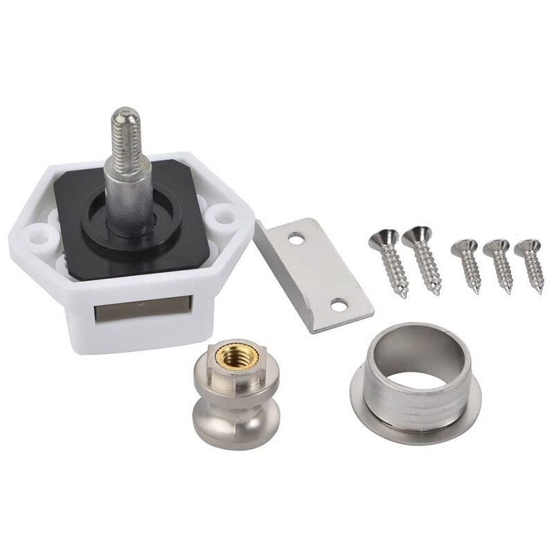 5Pack Drukknop Klink 15-27Mm Vangen Deurknoppen Wit Voor Kabinet Kast Deurknop Boot paardentrailer Camper Van