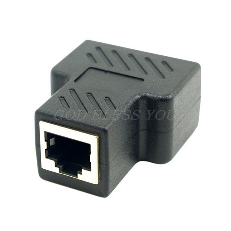 1 To 2 Ways RJ45 LAN Ethernet Network Cable Female Splitter Connector Adapter For Laptop Docking Stations