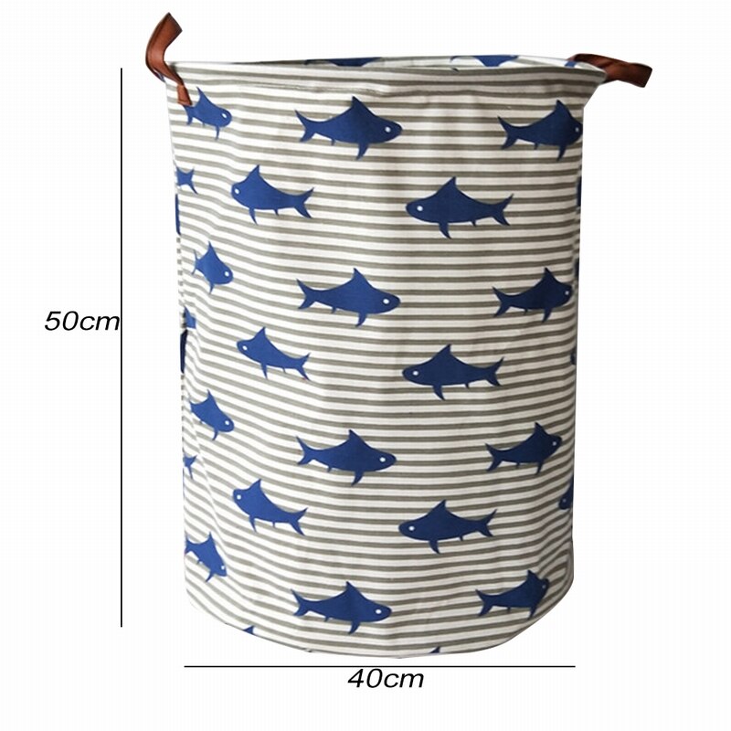 Cesta de ropa sucia plegable de gran capacidad de 40x50cm, bolsa de almacenamiento redondo, cesto grande, soporte plegable para ropa de juguete, organizador de cubos