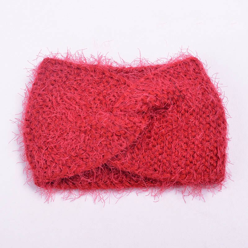 Gebreide Vrouwen Hoofdband Tulband voor Meisjes Zachte Katoenen Breien Winter Haarband Baby Meisjes Haar Accessoires: Red headband