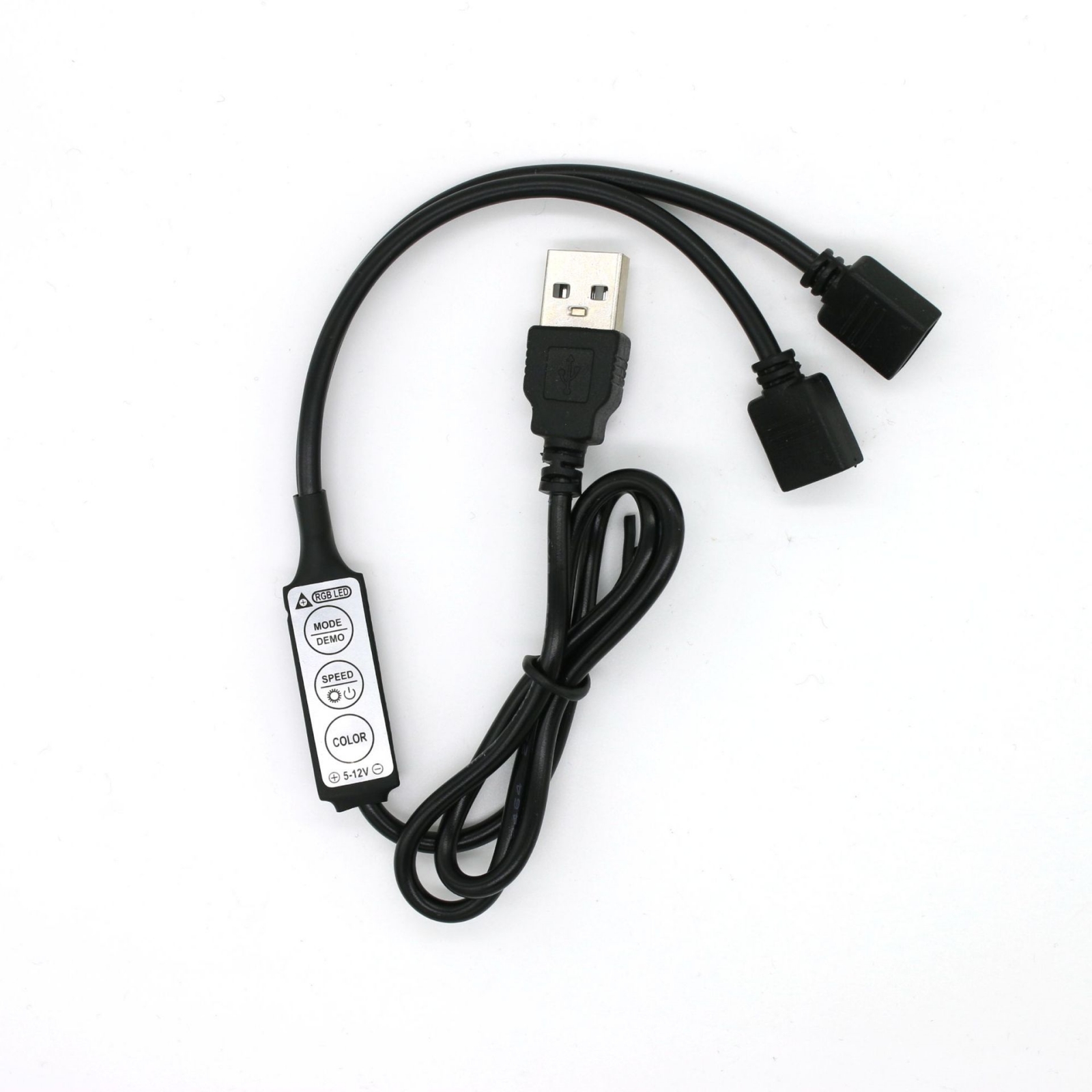 USB RGB Controller DC 5V Mini 3Key 24/44Key IR Bluetooth 17Key RF Wireless Remote Control For LED Strip light Tape Ribbon Lamp: green