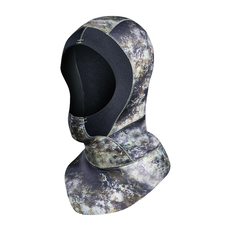 3 millimetri di Neoprene Scuba Diving Hood Con Spalla Attrezzatura Per Lo Snorkeling Cappello di Inverno Della Protezione di Nuotata Muta Caldo di Pesca In Apnea: Argento / M