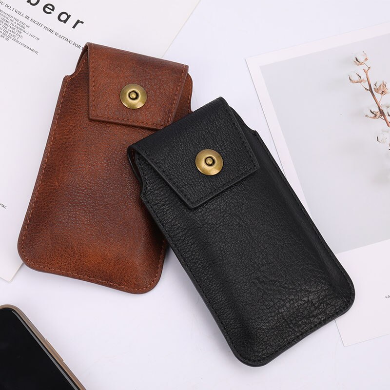 4.7-6.5 " striae heuptas voor mobiele telefoon universele tas draagbare zak voor iphone xs max hoesje heren zakelijke tassen