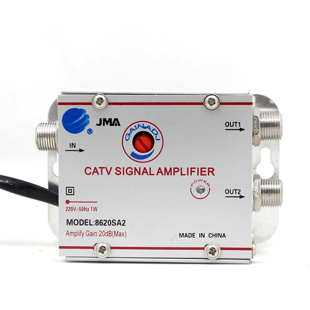Adjustable 1 In 2/3/4/6/8 Out Cable TV Splitter Amplifier 20dB Digital TV Antenna Signal Booster 45Mhz to 860MHz 220V