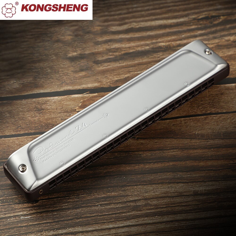 KONGSHENG Tremolo Harmonica Key Of C 24 Holes Harp Phosphor Bronze Reeds ABS Comb Musical Instruments Series 2420