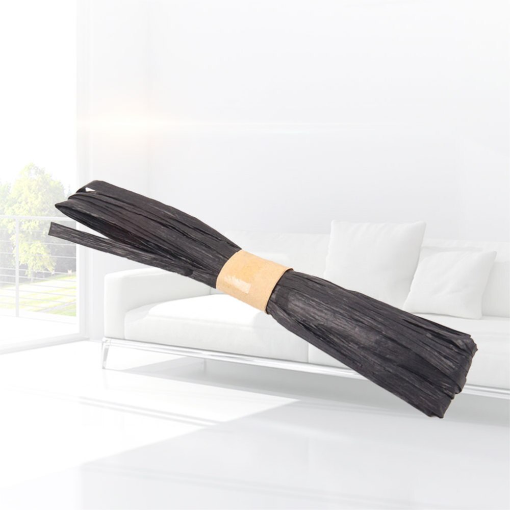 6pcs 20m Colorful Raffia Stripes Paper String for DIY Making Twisted Paper Craft String (Light Green): Black