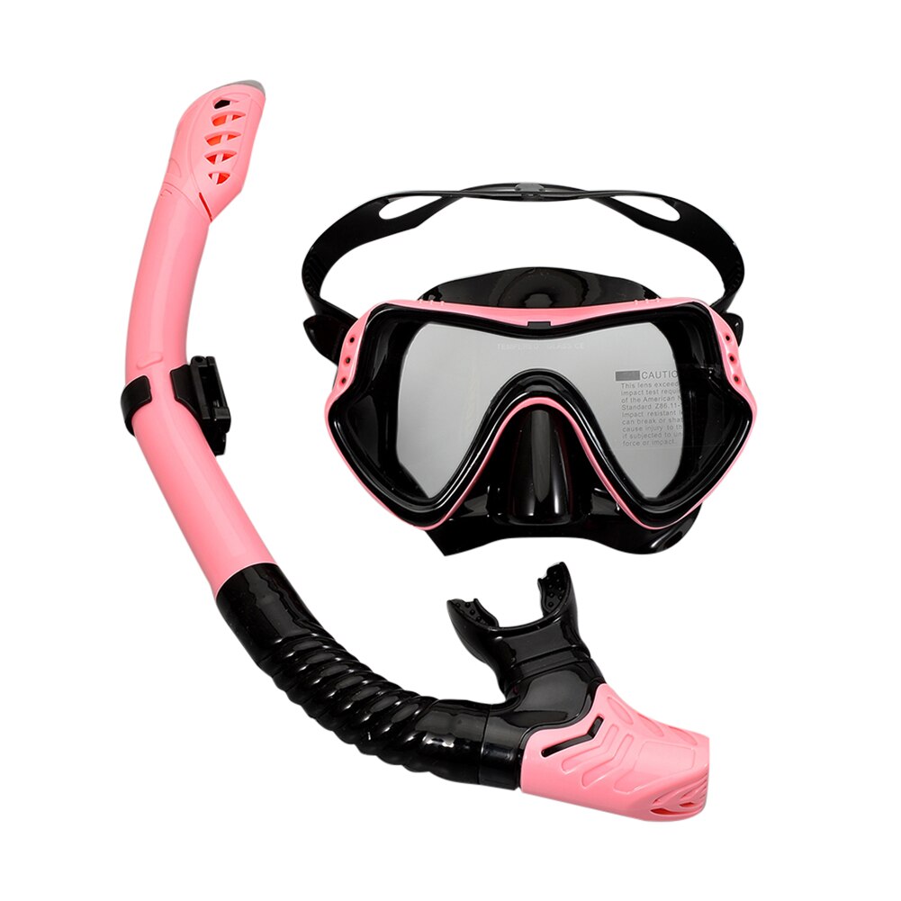 Underwater Scuba Diving Masks Snorkeling Breath Tube Set Adult Silicone Anti-Fog Goggles Glasses Swimming Pool Equipment: Pink D