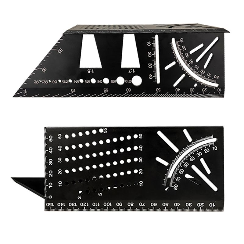 3D Mitre Angle Measuring Square 45 90 Degree Angle Ruler Aluminum Alloy Punctuation Marking Gauge Framing Protractor Woodworking