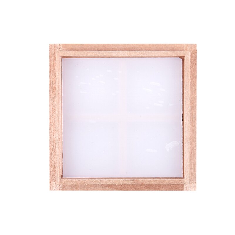 Puppenhaus Miniatur Holz 4 Scheibe Fenster DIY Zubehör