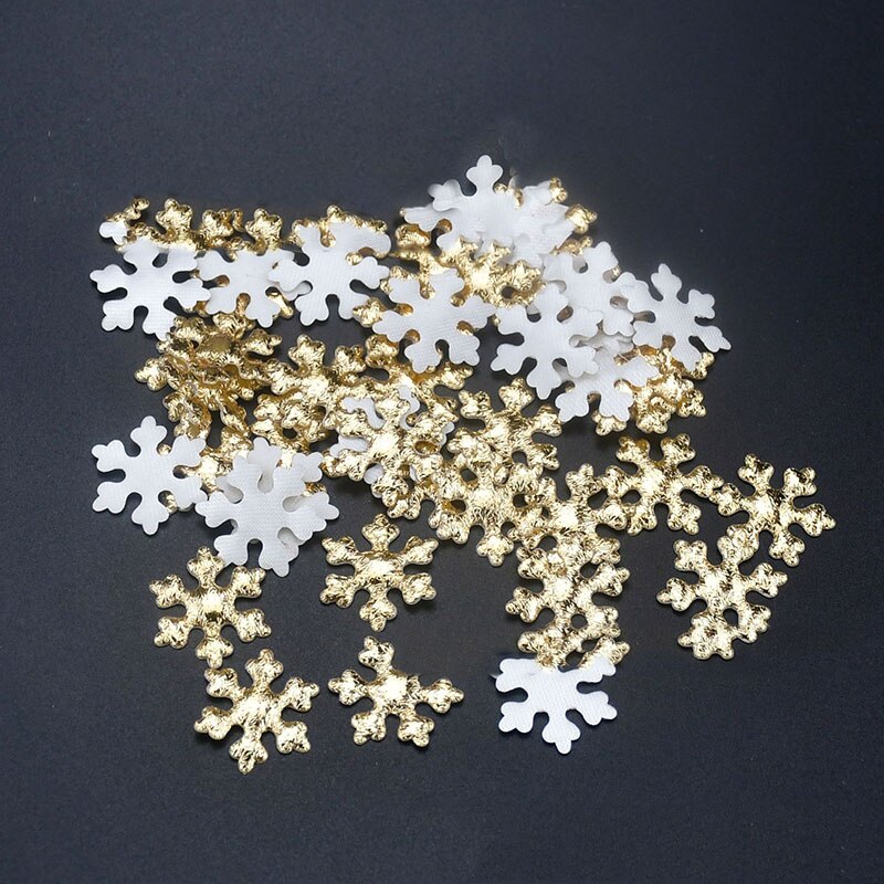 100 stks/partij Kerst Sneeuwvlokken niet-geweven Stof Confetti Voor Home Christmas Party Tafel Decoratie DIY Handgemaakte Cadeau Leveranties