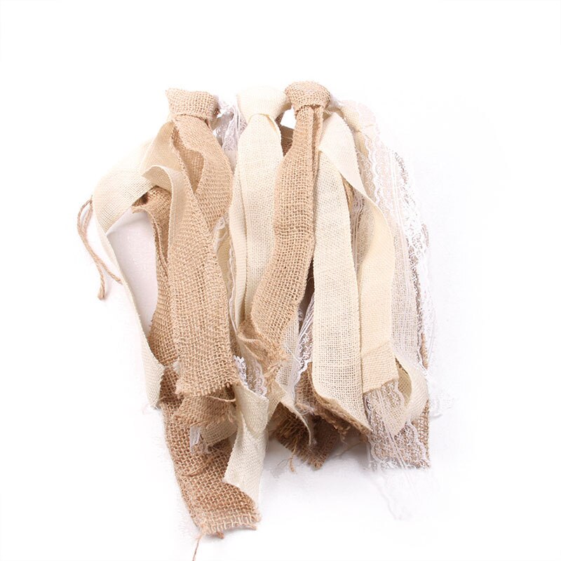 Guirlande de pampilles en dentelle de Jute de 159cm, bannière rustique pour baptême, mariage, anniversaire, fournitures de décoration suspendues