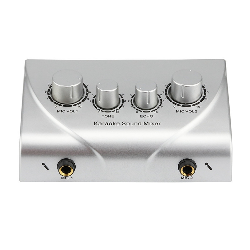 Karaoke Maschine Klang Rührgerät Echo Rührgerät Digital Audio- Klang Audio- System Geräte Silber