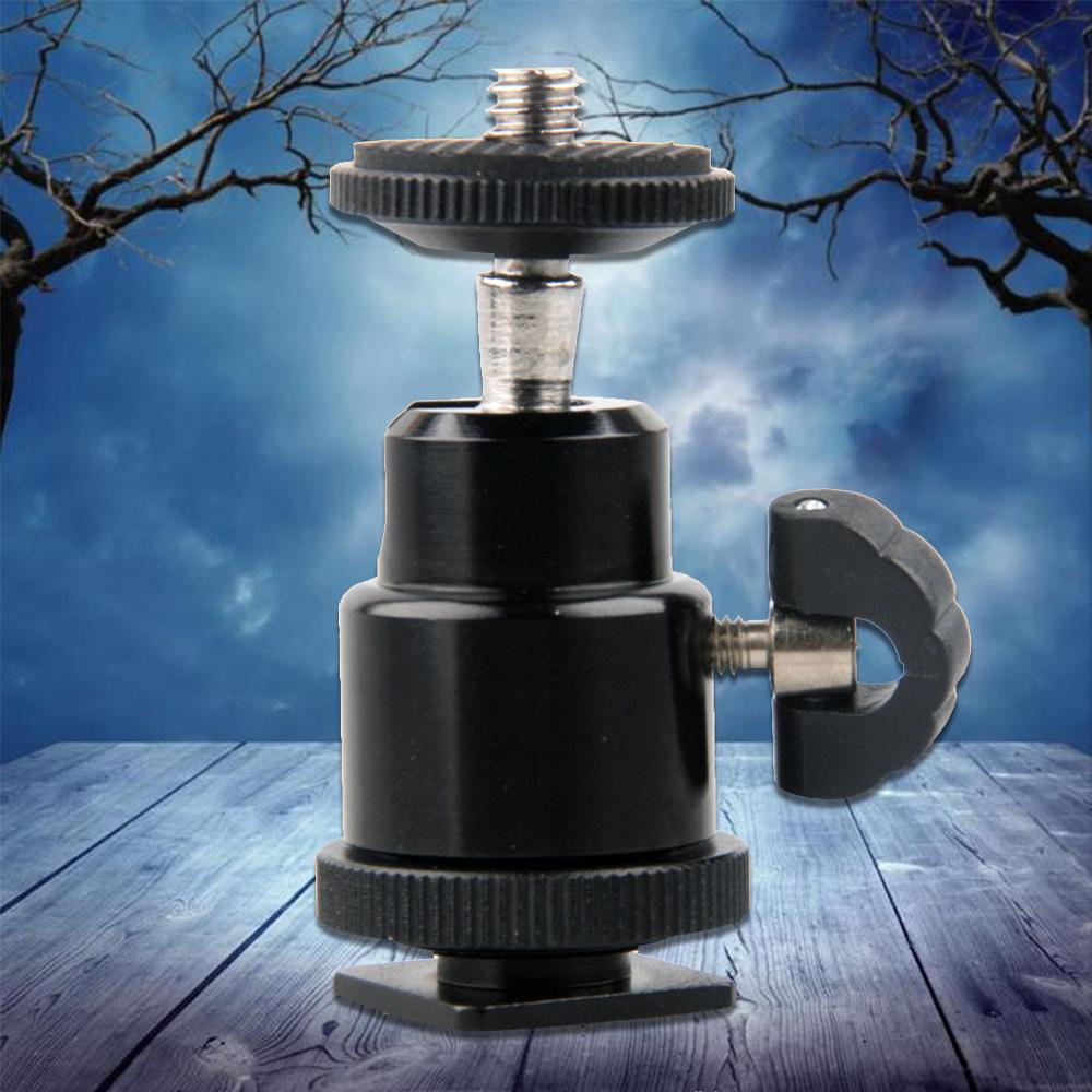 JMFOTO For Camera Tripod LED Light Flash Bracket Holder Mount 1/4 Shoe Adapter Cradle Ball Head with Lock