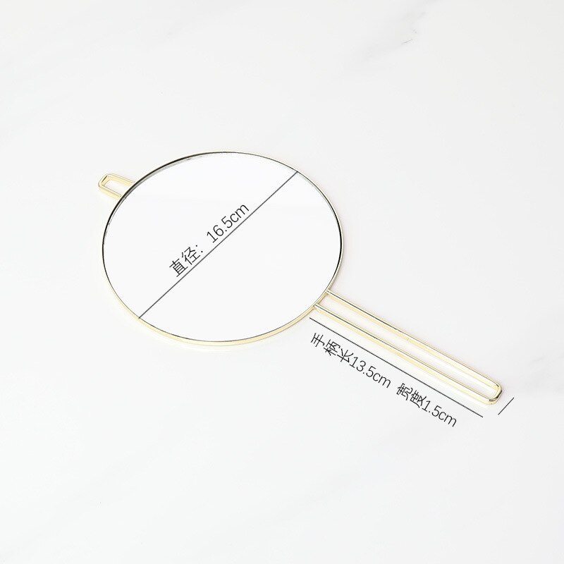 Round Wall Hanging Mirror Decorative Mirror with Hanging Hook Makeup Shaving Iron Mirrors: Default Title