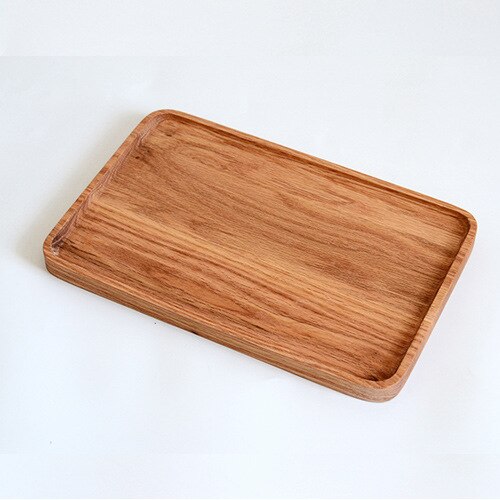 Red Rubber Oval Square Rectangle Storage Plate Fruit Dishes Saucer Tea Tray Dessert Dinner Bread Plates: 34x22CM