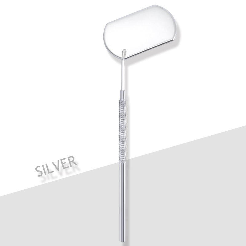 Vergrootglas Controleren Wimper Extension Enten Spiegel Acryl Handvat Plastic Mond Orale Tanden Zorg Wimpers Make-Up Tool: Silver 1pcs