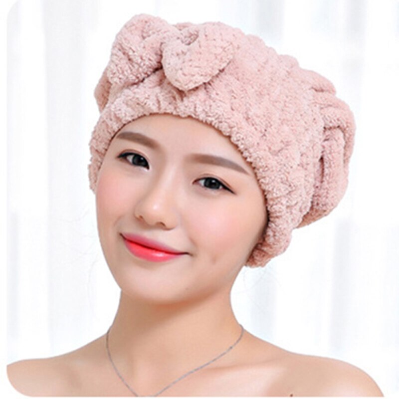 Giantex kvinder salon håndklæder badeværelse bomuld håndklæde hår håndklæde badehåndklæder til voksne toallas serviette de bain recznik handdoeken: Lyserød