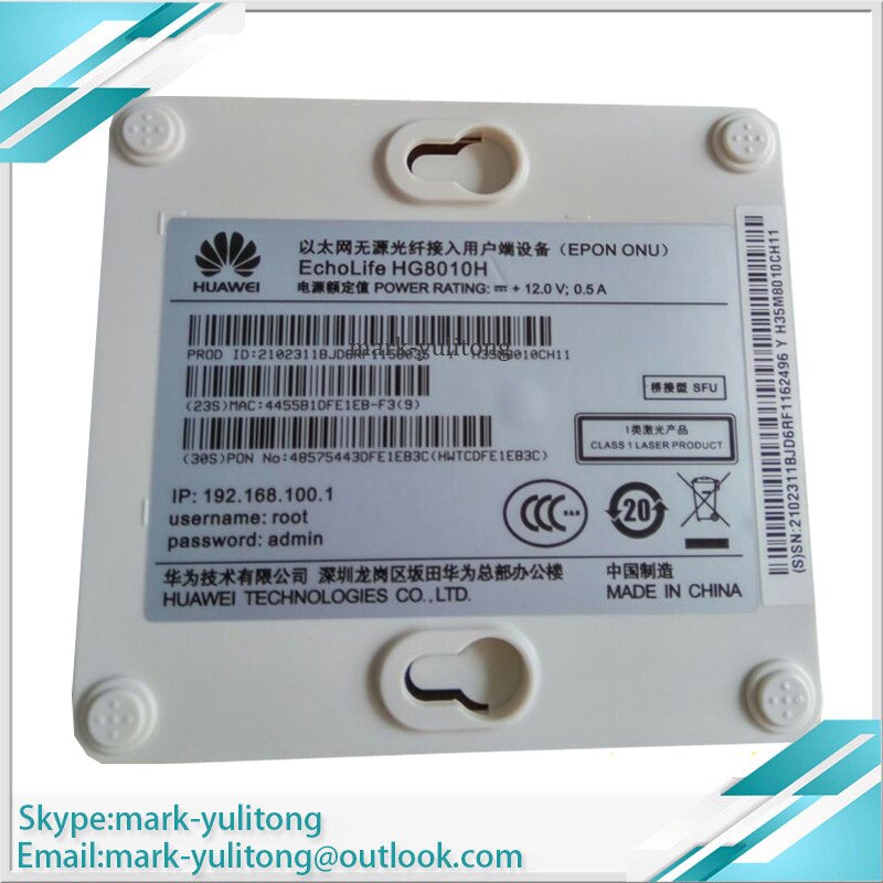 Original HUA WEI HG8010H EPON UN ONT 1GE With EPON port 1 applies to FTTH mode, C + class, termination Epon