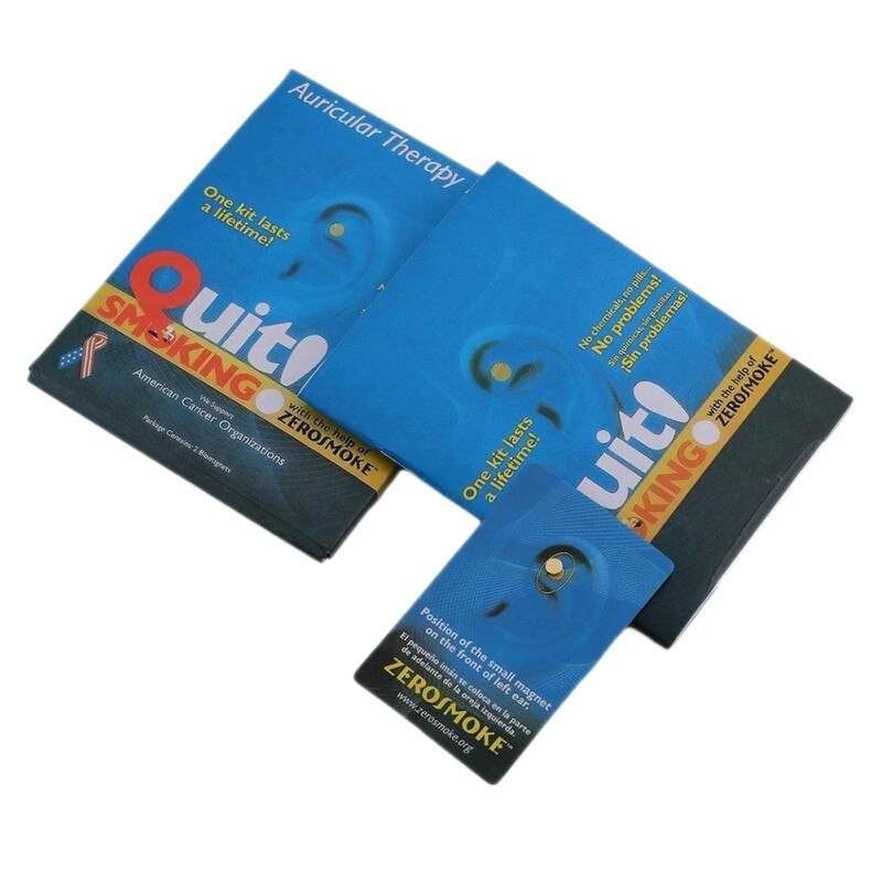 2Stck Magnet Ohr Rauchen Aufzuhören Null Rauch Akupunktur Patch Ohr Magnet