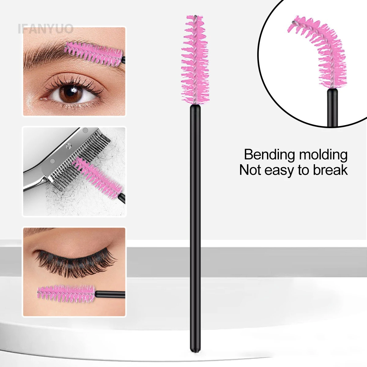 Rvs Wenkbrauw Trimmer Met Kam Borstel Precisie Ontharing Scheerapparaat Schaar Wenkbrauwen Vormgeven Make-Up Tool