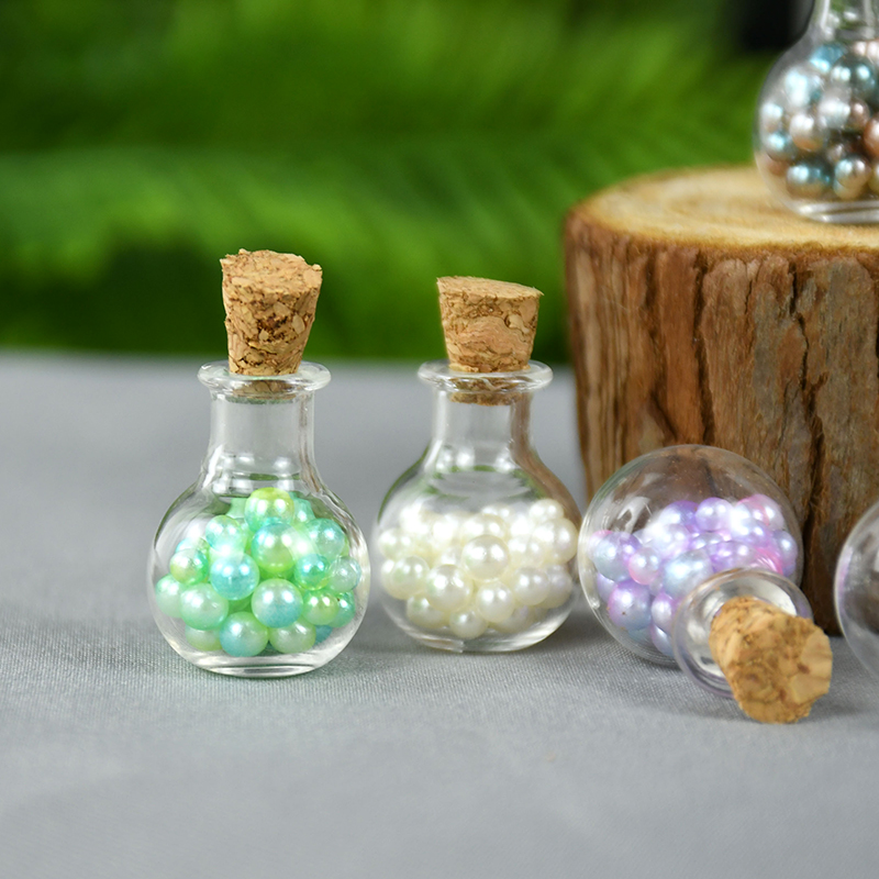 Bouteilles en verre de Potion Miniature, 10 pièces, Mini bouchon en liège, bouteille de souhait à dérive pour mariage, décoration de la maison, Mini conteneur