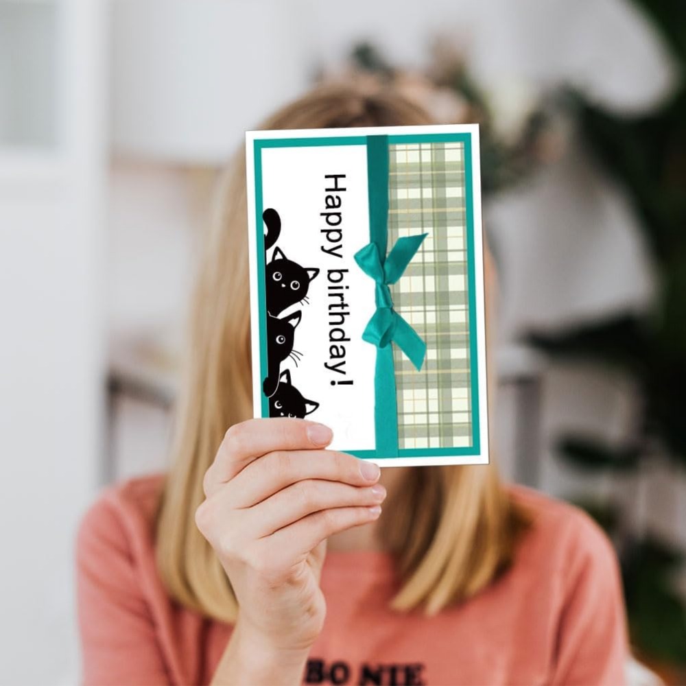 Black Cat Clear Stamps for DIY Scrapbooking Cat Border Silicone Stamp Seals Transparent Stamps for Cards Making Photo Album