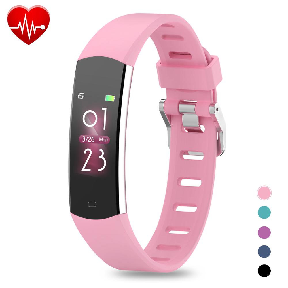 Prodotti Smart Per Il Fitness Fascia Del Braccialetto Regali Per Le Donne Monitor di Frequenza Cardiaca di Sport Maschio Impermeabile Pedometro Per Bambini Intelligente Orologio con Vibrazione: 905-pink