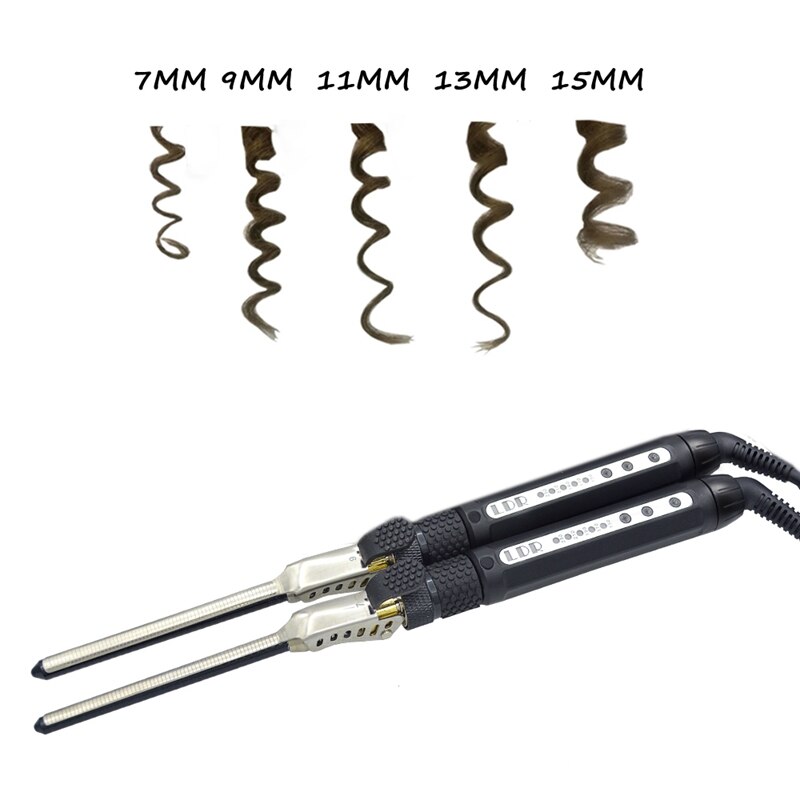 7 millimetri Bigodini Manuale Rotante Capelli Bigodini rullo Bacchetta Bacchetta di Ferro Dei Capelli Bigodini Adatto per I Bambini Uomo ottavino Capelli Ricci straigh