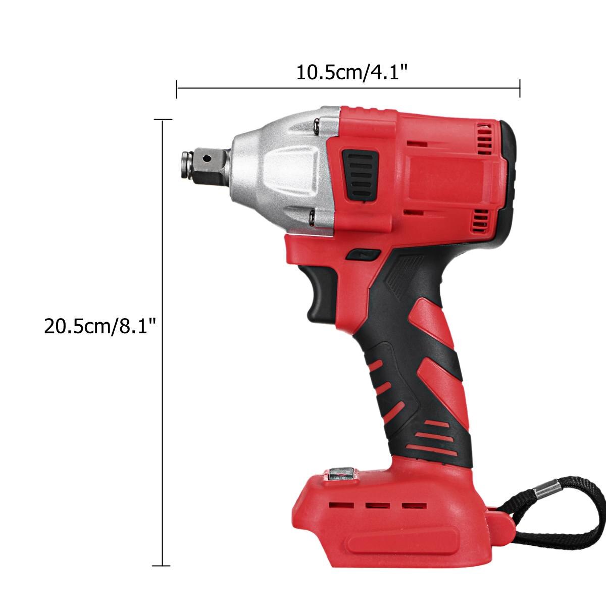 18V Electric Brushless Impact Wrench Rechargeable 1/2 Socket Wrench Power Tool Cordless (Without Battery)