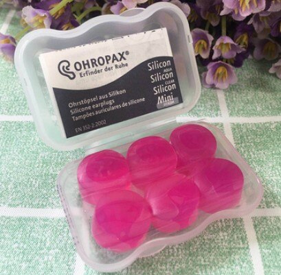 Protetor de ouvido para bebê, protetor de ouvido para crianças, natação à prova d' água, de silicone macio, para avião e dormir: MRed