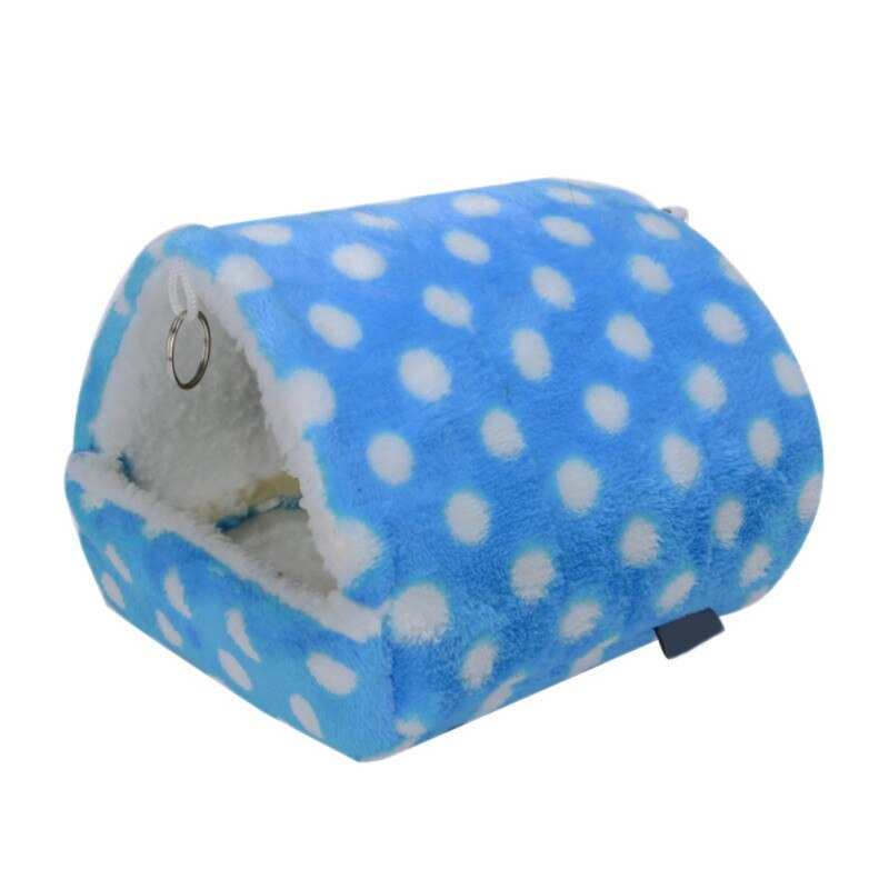 Peluche suave cobaya casa jaula de cama para hámster Mini Animal rata nido cama Casa de hámster pequeños productos para mascotas: Azul / XL