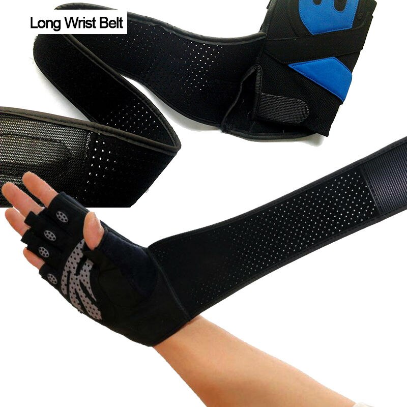 XINLUYING Gym Crossfit luva Fitness Gloves Long Wrist Belt Body Building powerlifting equipment Gloves Barbell Dumbbell pull