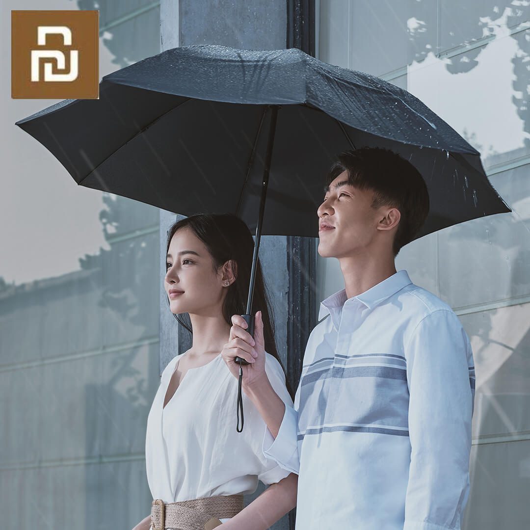 Xiaomi 90Fun 8K Automatische Reverse Opvouwbare Paraplu Led Lichtgevende Winddicht Paraplu UPF50 + Anti Uv Somatosensorische Cooling Paraplu