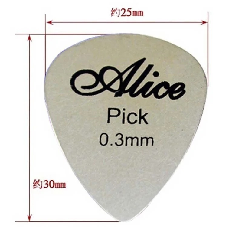 5 stks/10 stks Metalen Gitaar Pick 0.3mm Dunne Duurzaam Zilver Kleur Professionele Bas Ukelele Plectrums