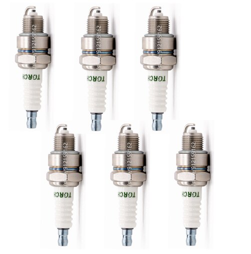 Terminal de tornillo de 4-6 piezas, soplete de bujía E6TC, reemplazo para velas BP6HS(4511), A17V, 2410-3707010, HONDA 98076-56719, 98076: Blue