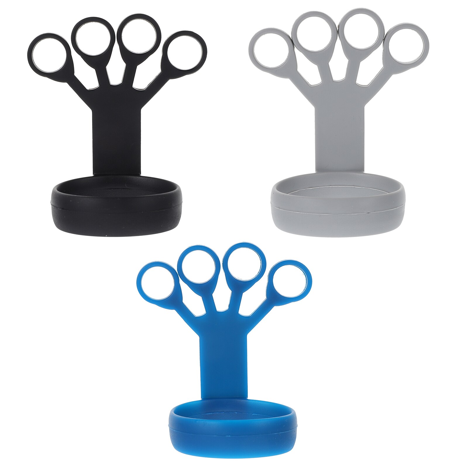 3pcs Silicone Finger Grips Hand Strength Rehabilitation Device for Pianist