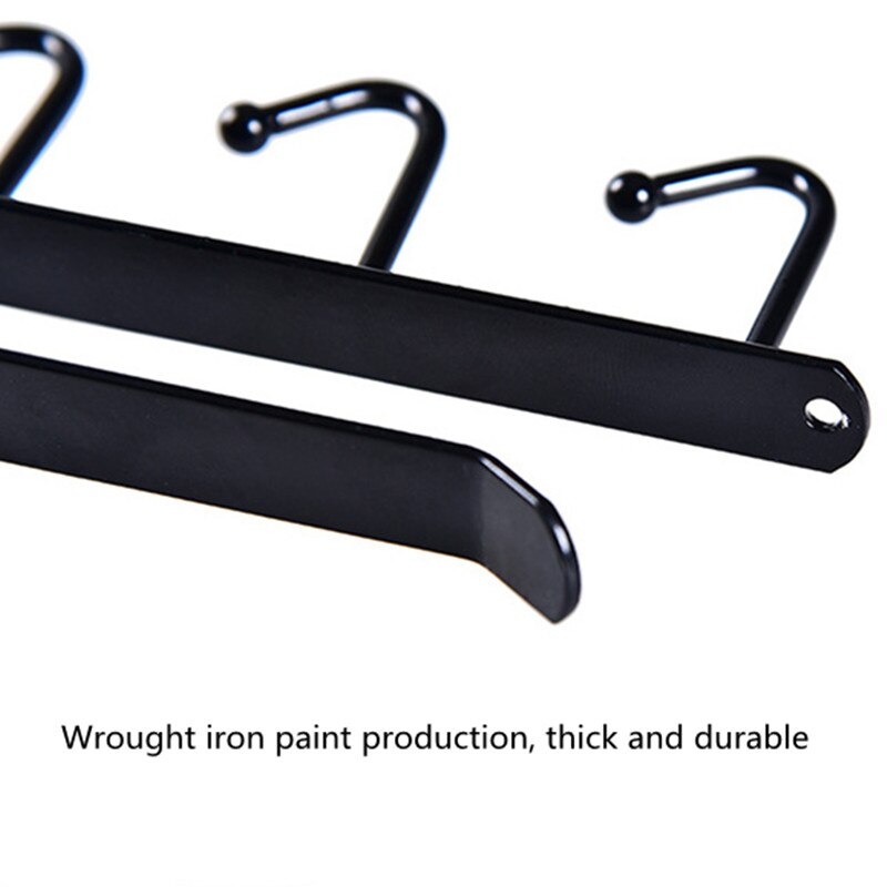 Rails Slaapkamer Deur 6 Haken Keuken Bekerhouder Hangen Kast Plank Opbergrek Organizer Voor Tassen Handdoek