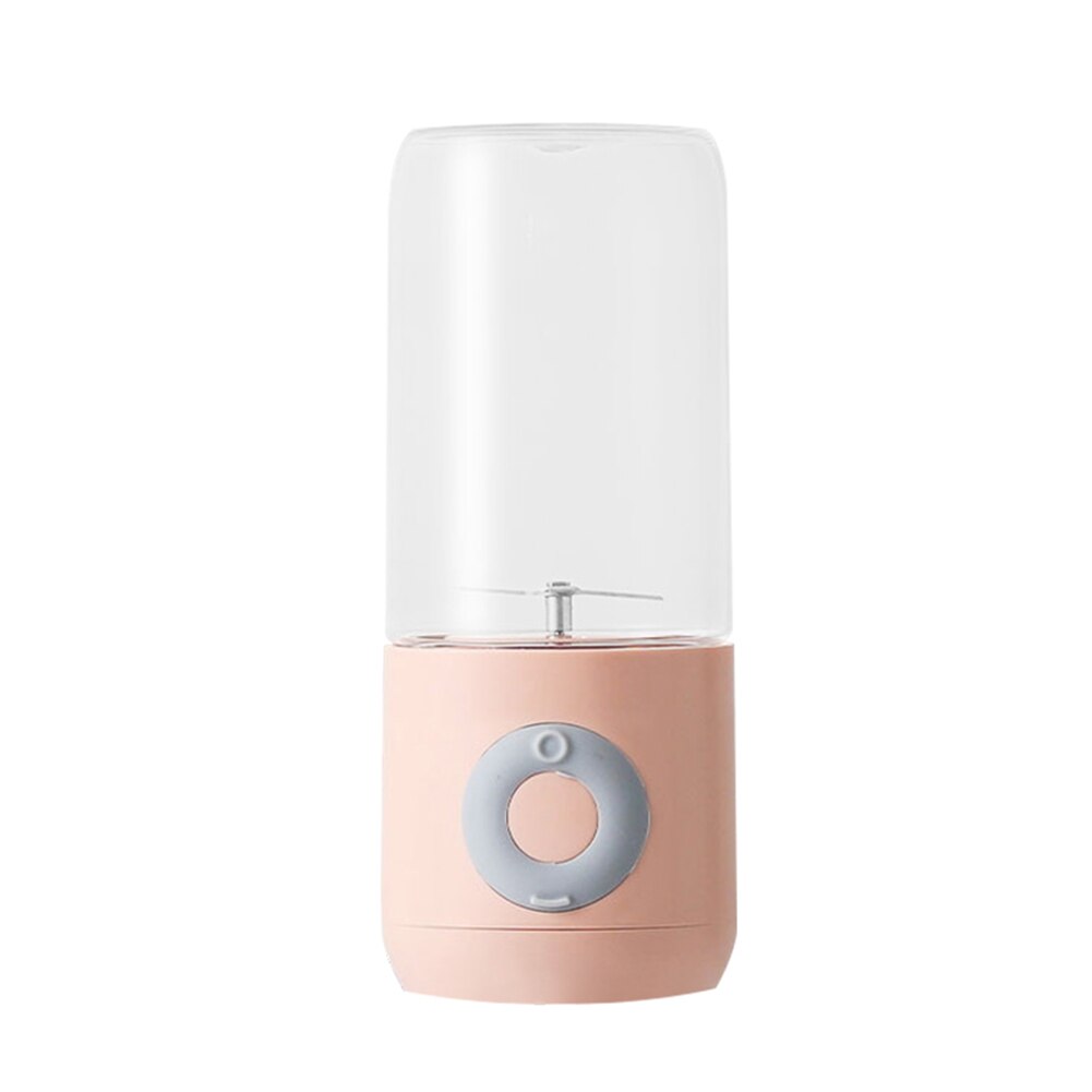 Licuadora portátil recargable por USB, procesador de batidos eléctrico, máquina exprimidora de frutas Personal de mano, 500ml: 	6 blades Pink