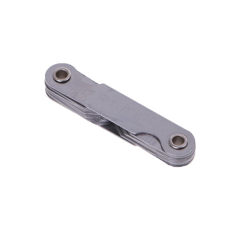 32pcs/set R1-6.5A7C10 Stainless Steel Radius Gauge Fillet Gauge Sample R Gauge with 1-6.5 Blades Range for Industrial Measuring