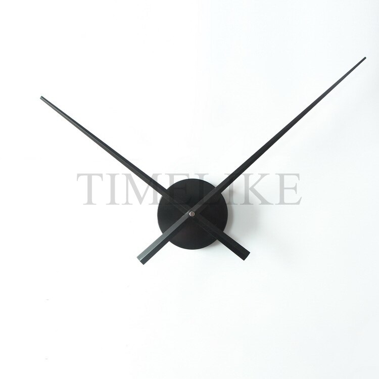 DIY Large Clock Hands Needles Wall Clocks 3D Home Art Decor Quartz Clock Mechanism Accessories Saat Horloge Murale klok: black