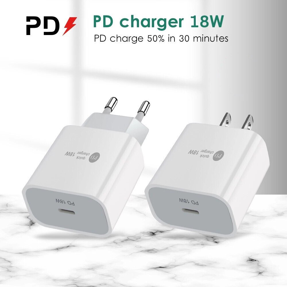 PD18W cargador de teléfono móvil 9V12V interfaz del tipo-c 18W de carga rápida de la cabeza de carga viajar rápido cargador para Apple IPhone12 ZT